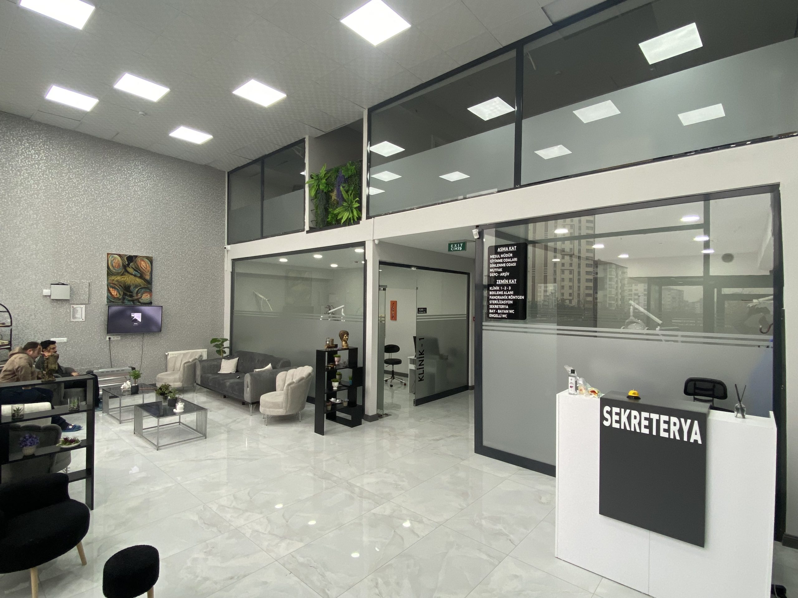Modern diş kliniği ortamı - Dentafark Malatya diş kliniği iç görünüm